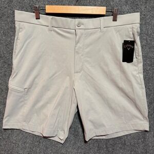 Callaway Golf Shorts Mens 38 High Rise‎ Opti Dri Stretch Light Gray Lightweight